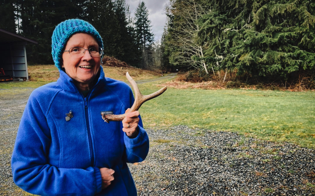 Let The Shedding Begin - This may be the smallest antler we've ever found out here in our 36+ years on The Orchard Compound. But it's a sure sign the deer and elk are shedding their winter attire and spring is close at hand. Can't come soon enough.
